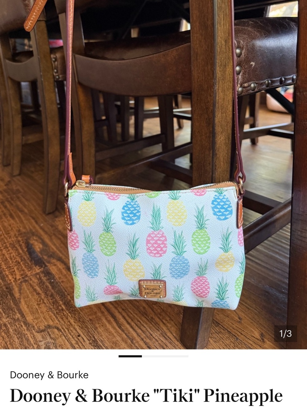 Dooney & Bourke Pineapple Print "Tiki" crossbody bag-New in packaging! - Picture 5 of 7